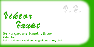 viktor haupt business card